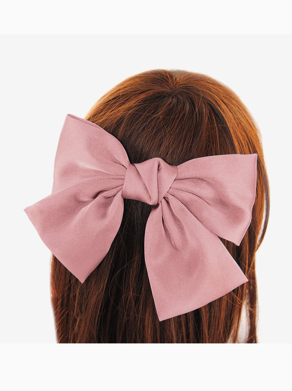 axy Haarspange Schleife-Haarspange mit XL großer Schleife aus Satin, femininer Style Damen Vintage Haarspange Haarklammer