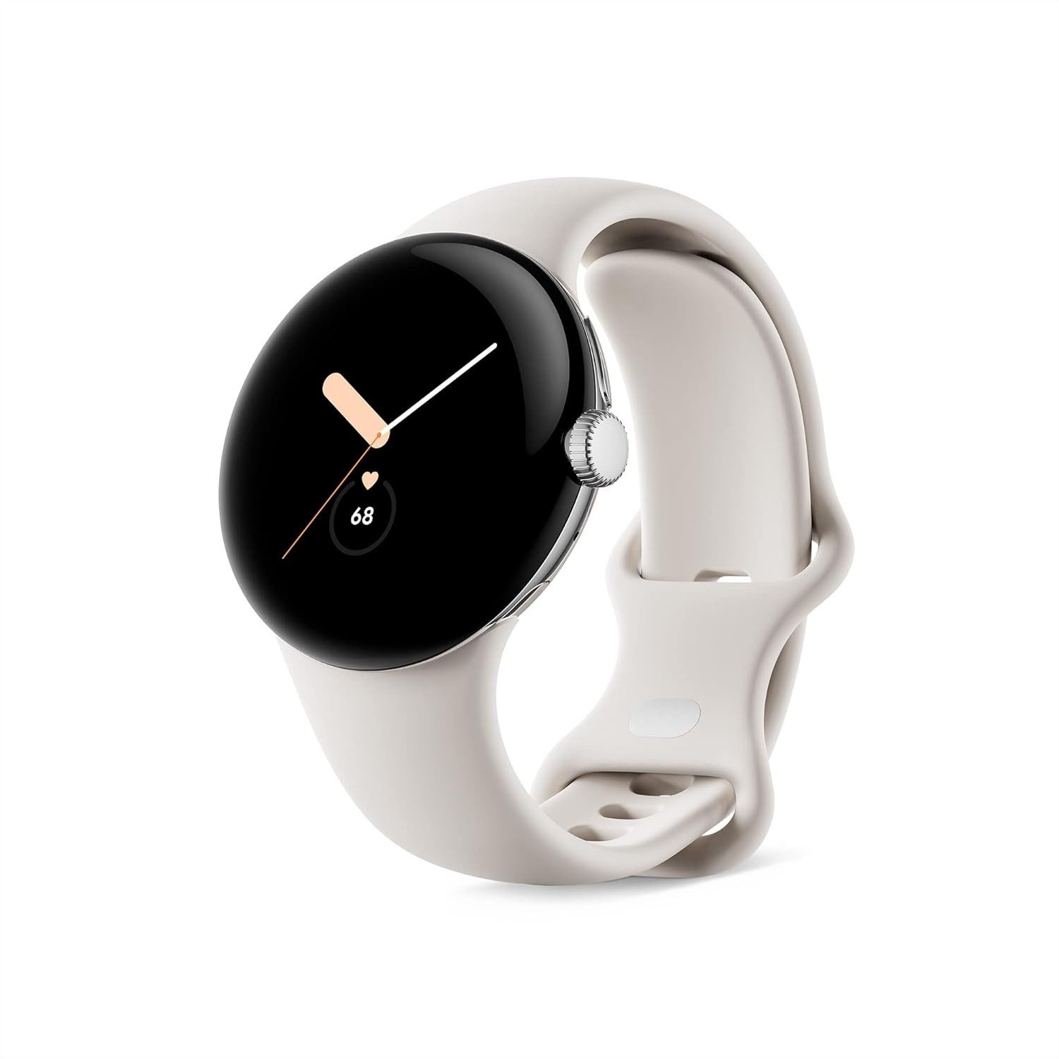 Google Pixel Watch LTE Wifi/eSIM, Google Android Smartwatch Edelstahlgehäuse Smartwatch