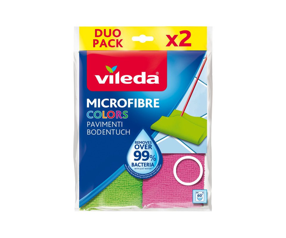 Vileda Vileda Bodentuch Microfibre Colors Duo Pack 2 Mikrofasertuch (Leinen)