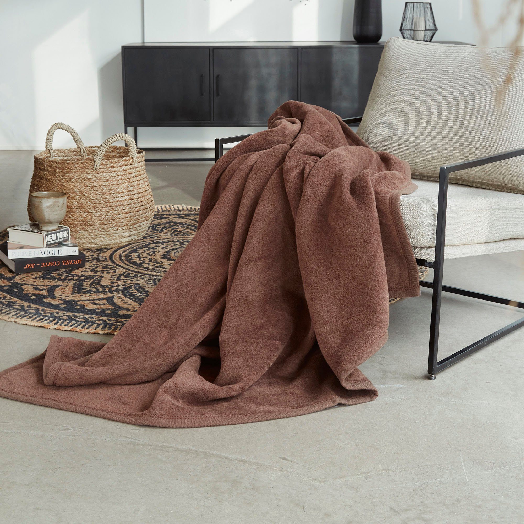 Kniedecke Uni Kniedecke Luxus, IBENA, unifarbenes Design günstig online kaufen