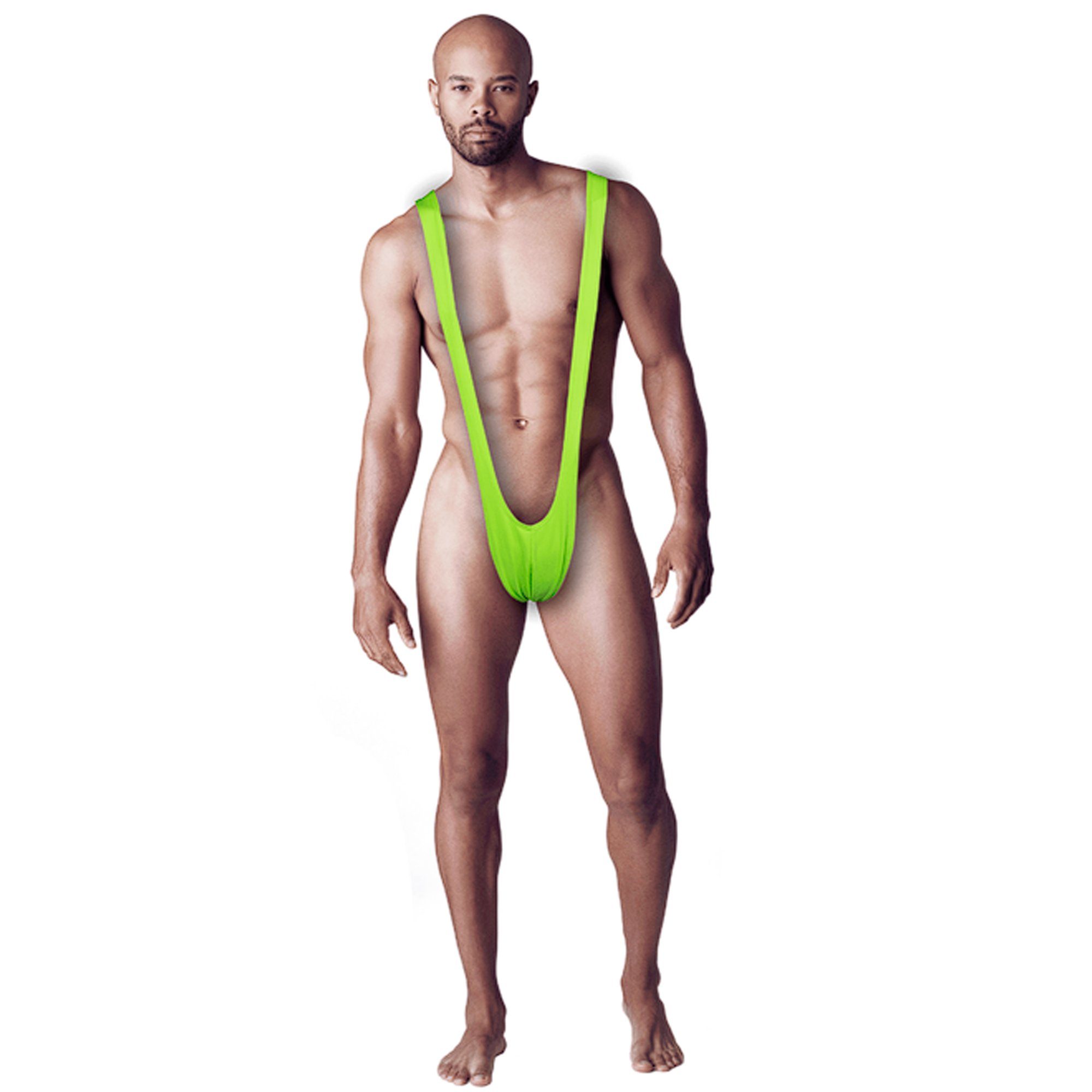 Deggelbam Badeanzug Borat Mankini Badeanzug für Männer mit Humor (Poolparty, Malle Party, Malorca, Beachparty, Love Parade, Für JGA Junggesellenabschied) witzige Geschenkidee für deinen Kumpel