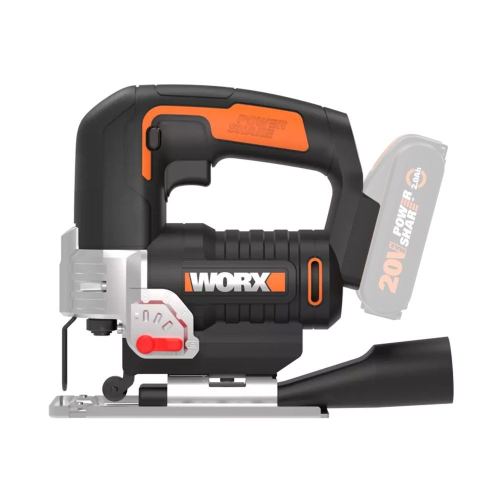 Worx Handkreissäge Worx Akku-Stichsäge WX543.9 ohne Akku und Ladegerät