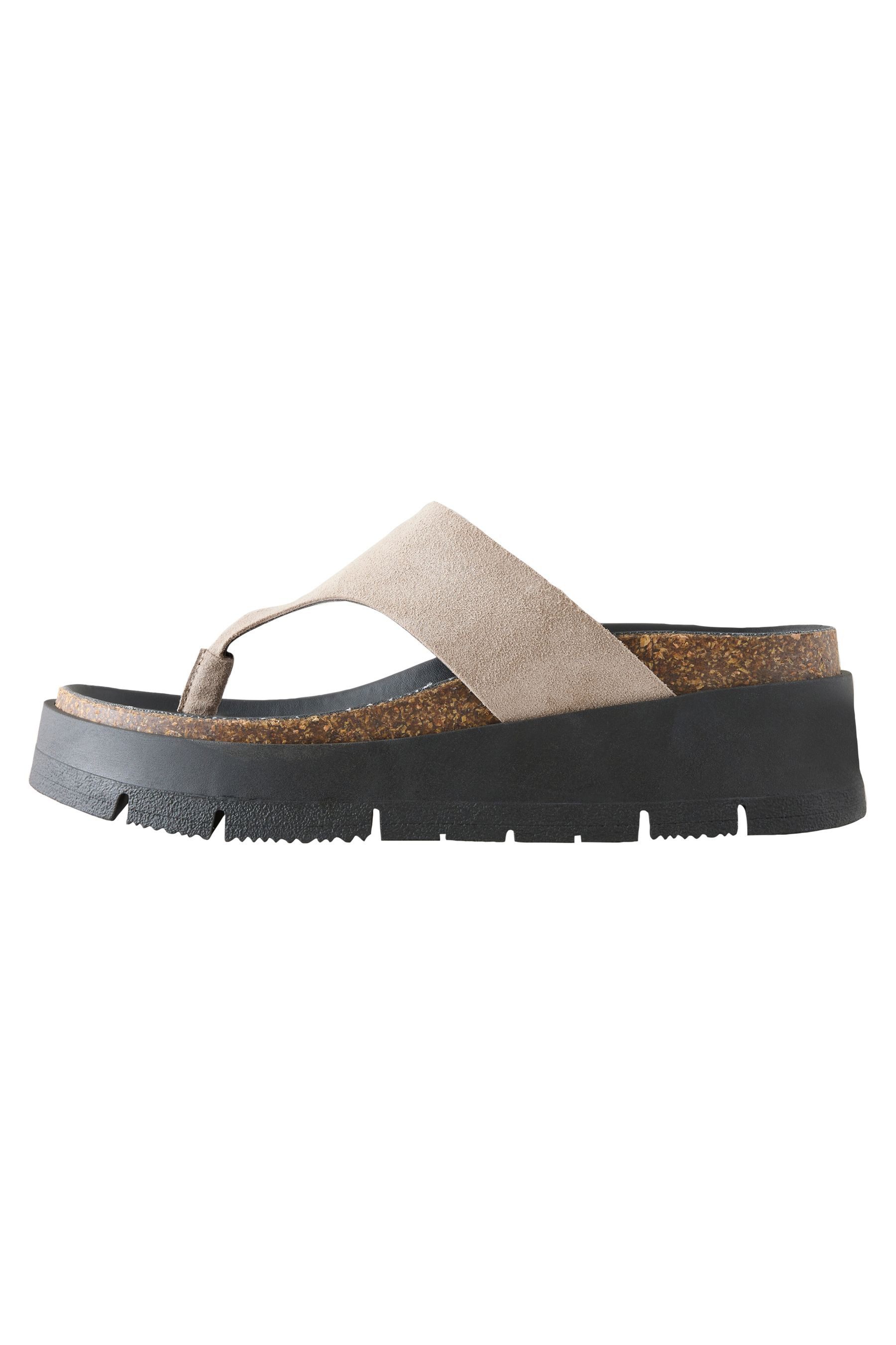 Next Markante Pantoletten aus Leder mit T-Zehensteg Pantolette