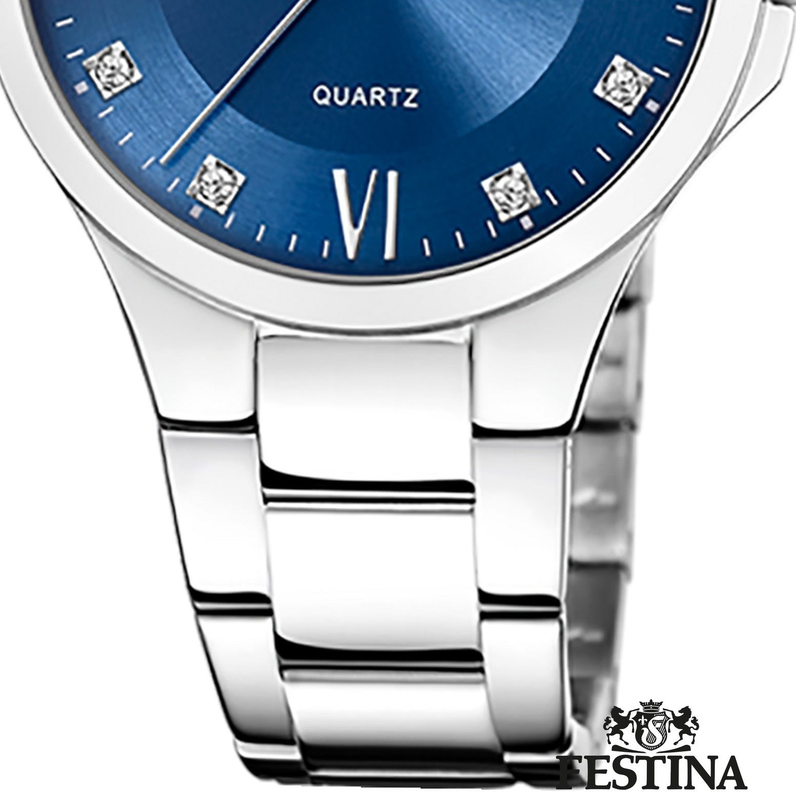 Festina Quarzuhr Festina Damenuhr Mademoiselle, (Analoguhr), Damen Armbanduhr rund, Edelstahlarmband silber, Fashion