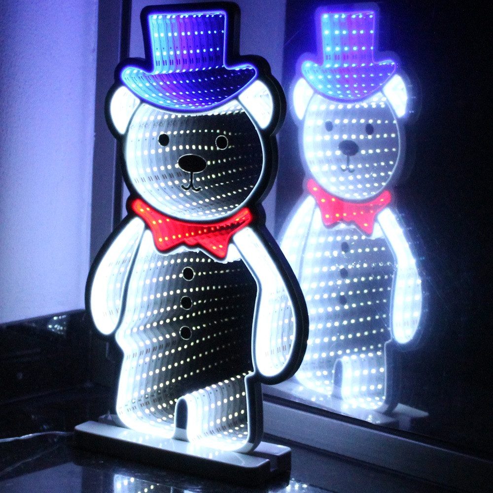 Star-Max LED Fensterbild 36409 LED-Bär mit Infinity Effekt 153 SMD LED innen IP20 23x8x41cm