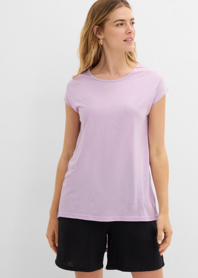 bonprix Longshirt lässige Passform, längeres Rückenteil, abgerundeter Saum