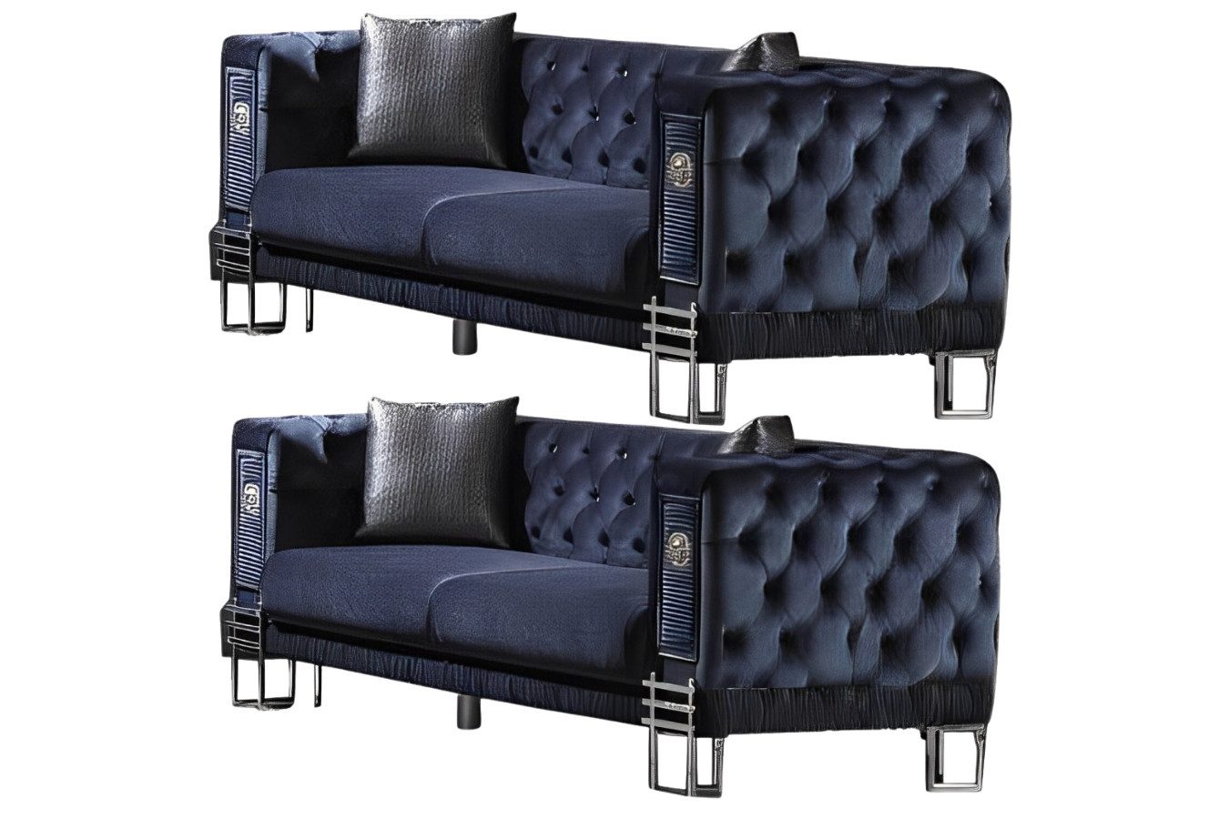 Villa Möbel Polstergarnitur Löwe, (Set, Set besteht aus: 3 Sitzer+2 Sitzer), Hand Made Quality, pflegeleichter Mikrofasersamtstoff