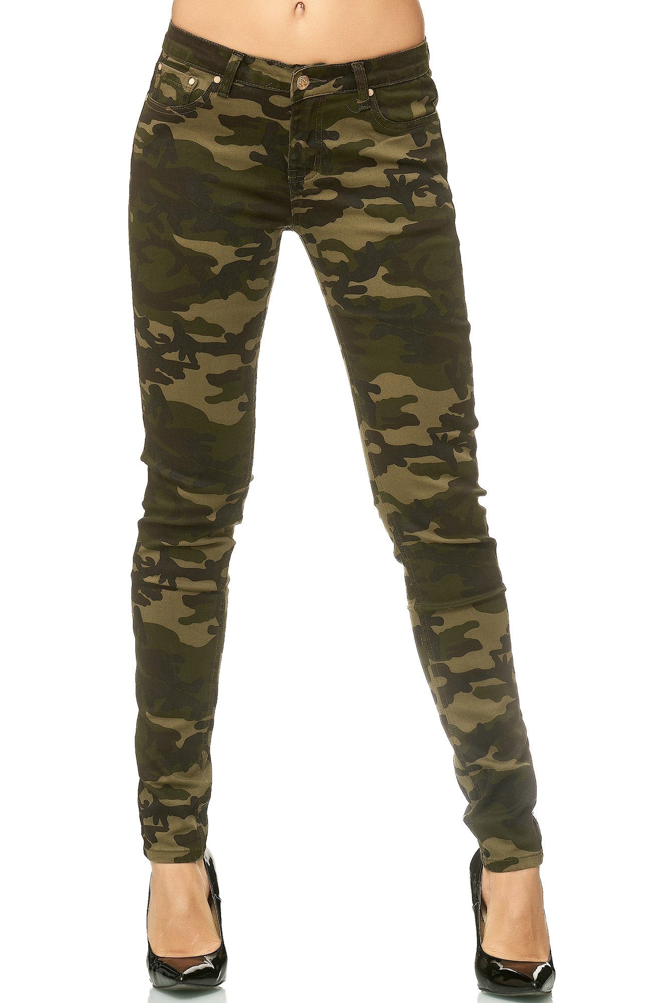 Elara Skinny-fit-Jeans Elara Damen Stretch Hose günstig online kaufen