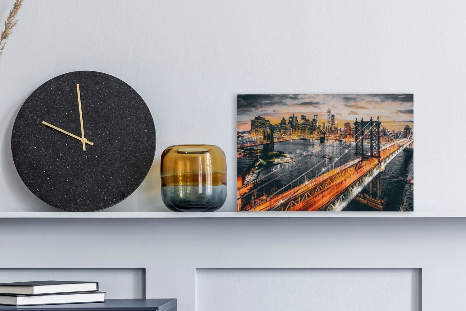OneMillionCanvasses® Leinwandbild New York - Sonnenuntergang günstig online kaufen