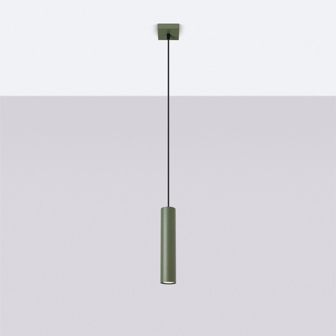 SOLLUX lighting Hängeleuchte Pendelleuchte Lagos 1 Olivgrün, Nicht enthalten
