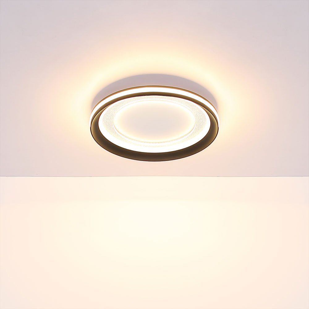 30 LED Deckenleuchte, Crystal-Sand-Effekt Wohnzimmerlampe D Deckenleuchte Globo LED Deckenlampe