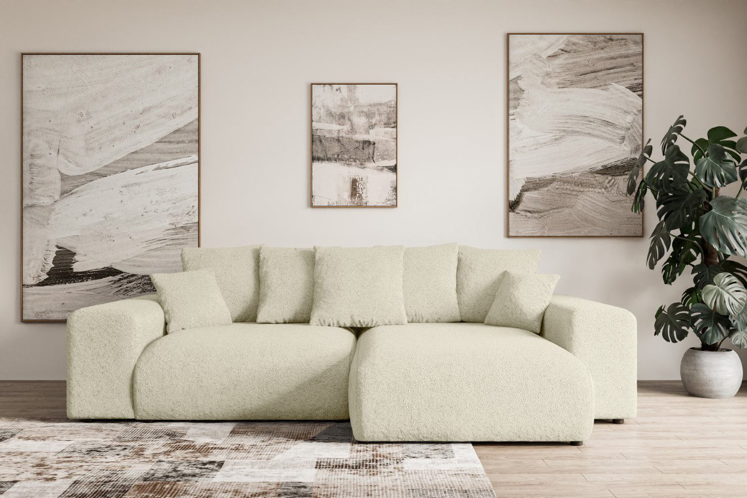 ALTDECOR Ecksofa ESKAR-L, Couch mit Schlaffunktion, Wohnzimmer - Wohnlandschaft, Corner Sofa Bett Eckcouch Couch L-Form Schlafcouch Ausziehbar