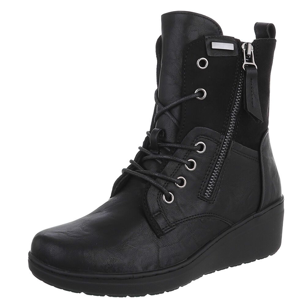 Ital-Design Damen Stiefeletten mit Schnürung und günstig online kaufen
