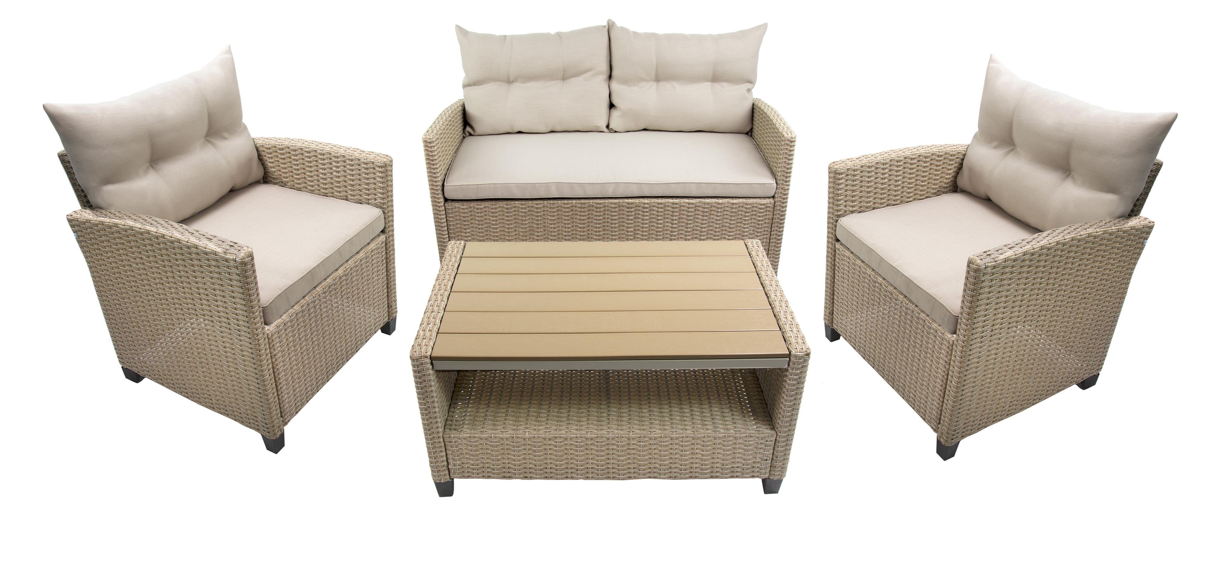 bellavista Home&amp;Garden® Loungeset »Rattan garten Lounge