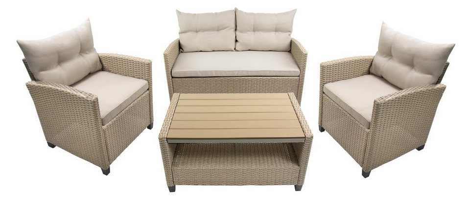 bellavista Home&Garden® Loungeset »Rattan garten Lounge