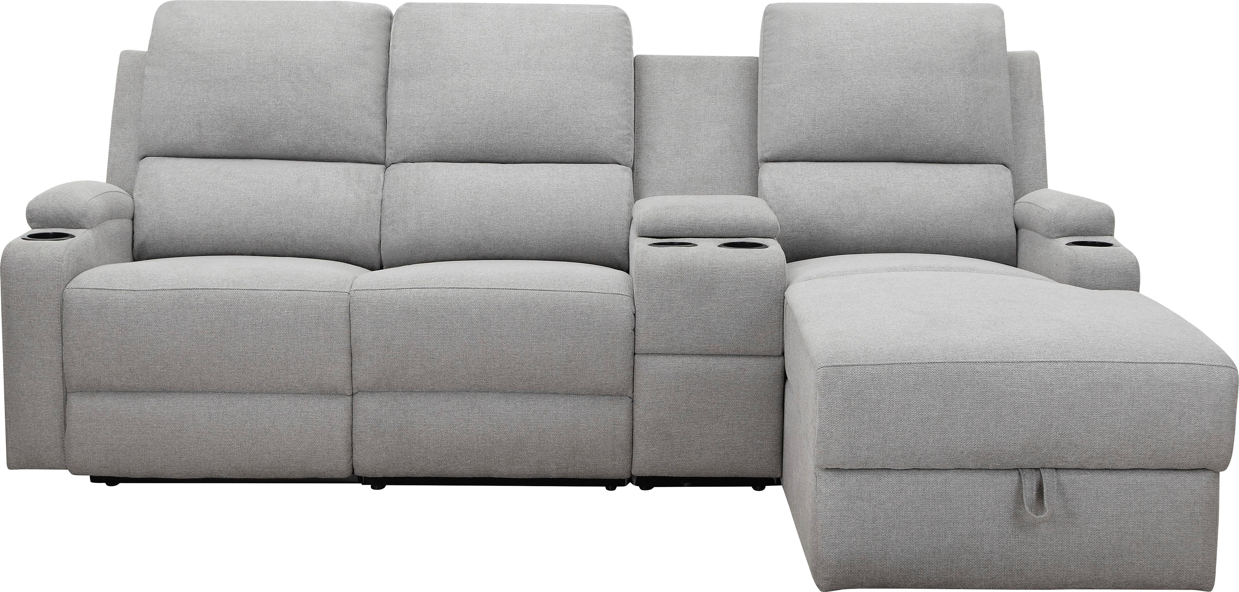 Ecksofa Napori Multimediasofa, 3er Kinosessel XXL, L-Form