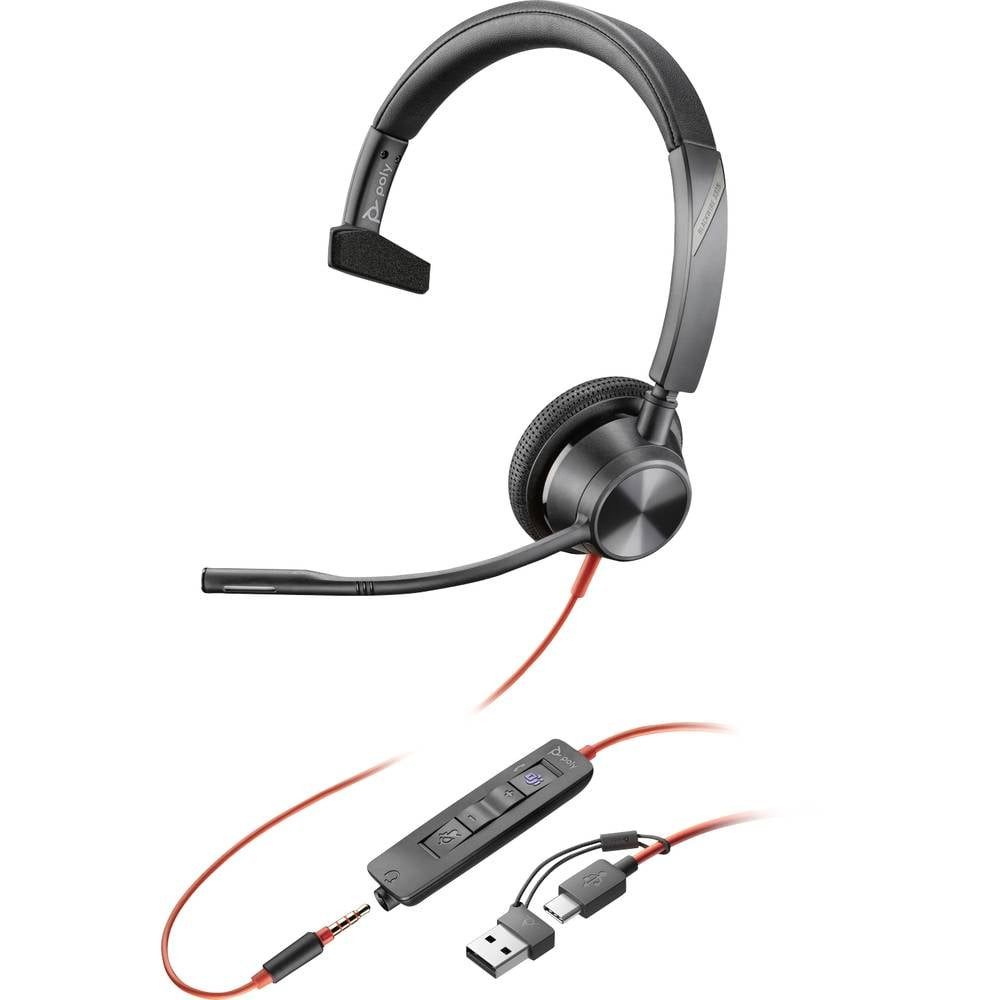 Poly Headset Mono USB-C/A & 3.5 mm Teams Kopfhörer