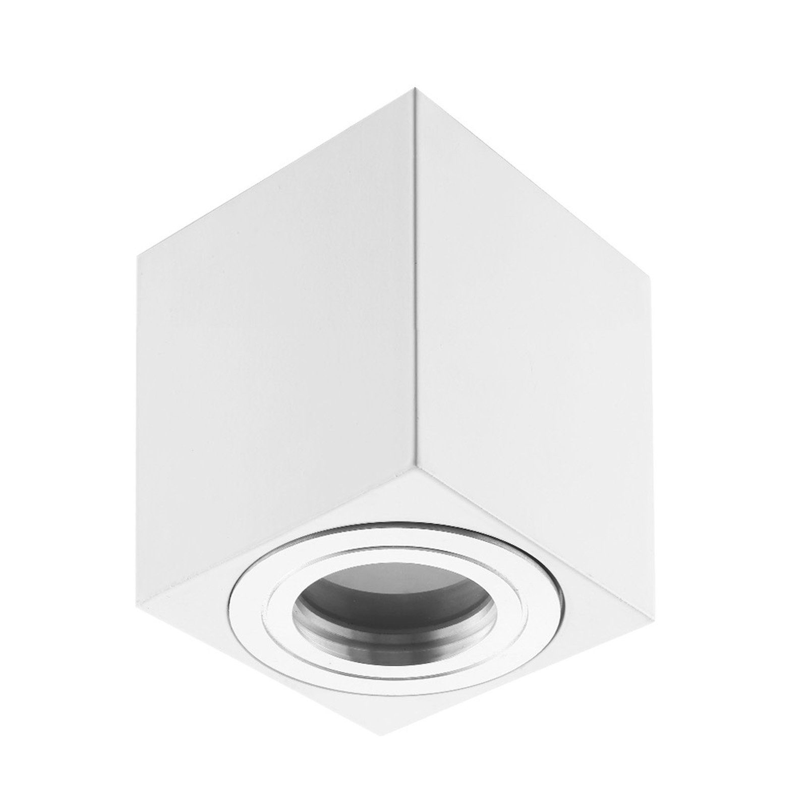 Sweet LED Aufbauleuchte flach Bad eckig Aluminium weiß chrom IP44 deckenspot Badezimmer, ohne Leuchtmittel, Aufbaustrahler LED, Aufbauspot