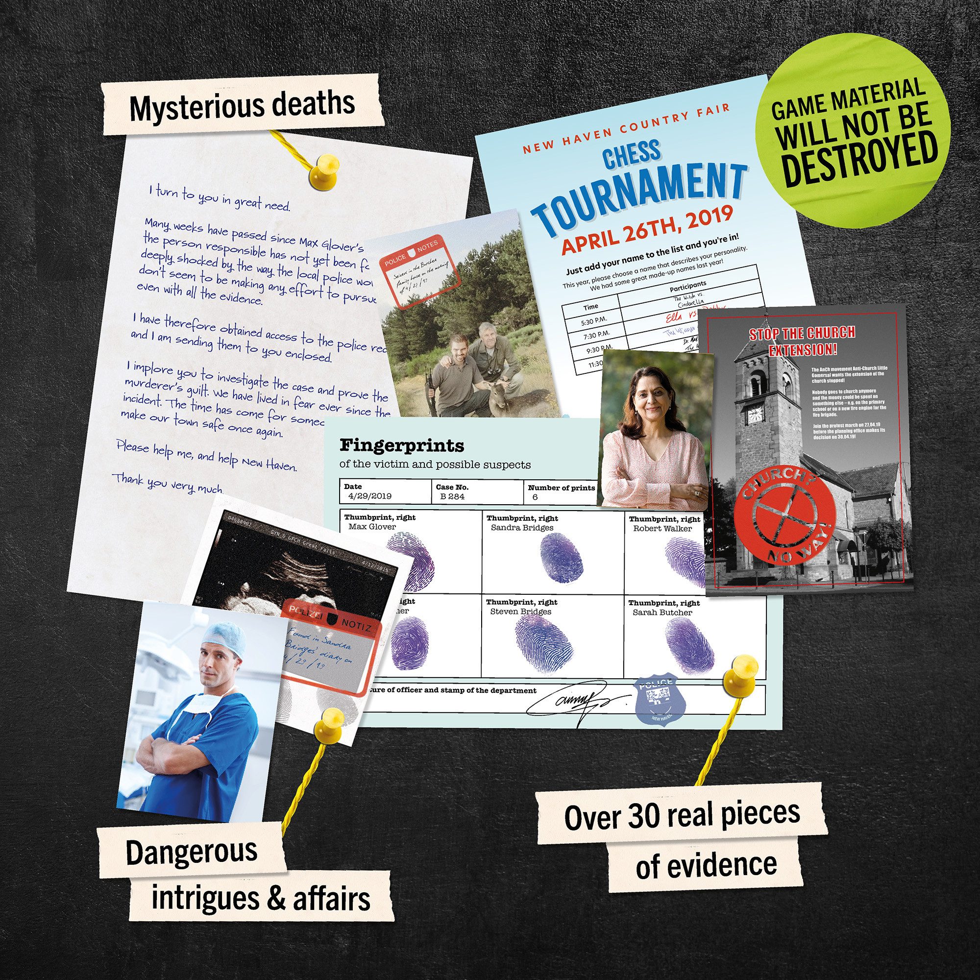 Hidden Games Spiel The Case of Little Gomersal, Familienspiel, Gesellschaftsspiel, Detektivspiel, Made in Germany