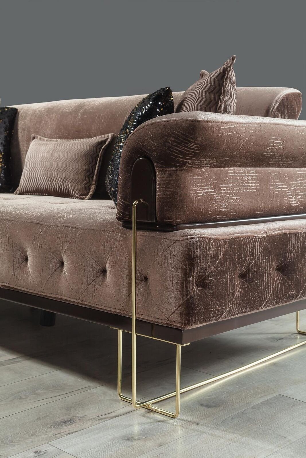 braun Sofa Modern Design 3 3-Sitzer Design JVmoebel Möbel Luxus Sitzer Sofas Dreisitzer