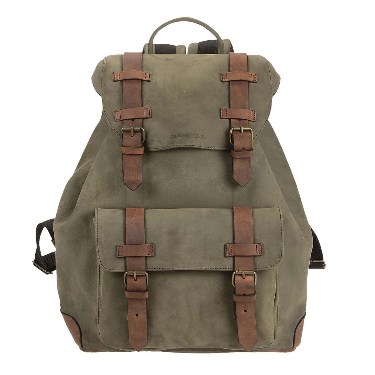 Ruitertassen Wanderrucksack Leisure Leder Rucksack Damen Herren used Look Vintage, Rucksack, samtig weiches Leder im rustikalen Look