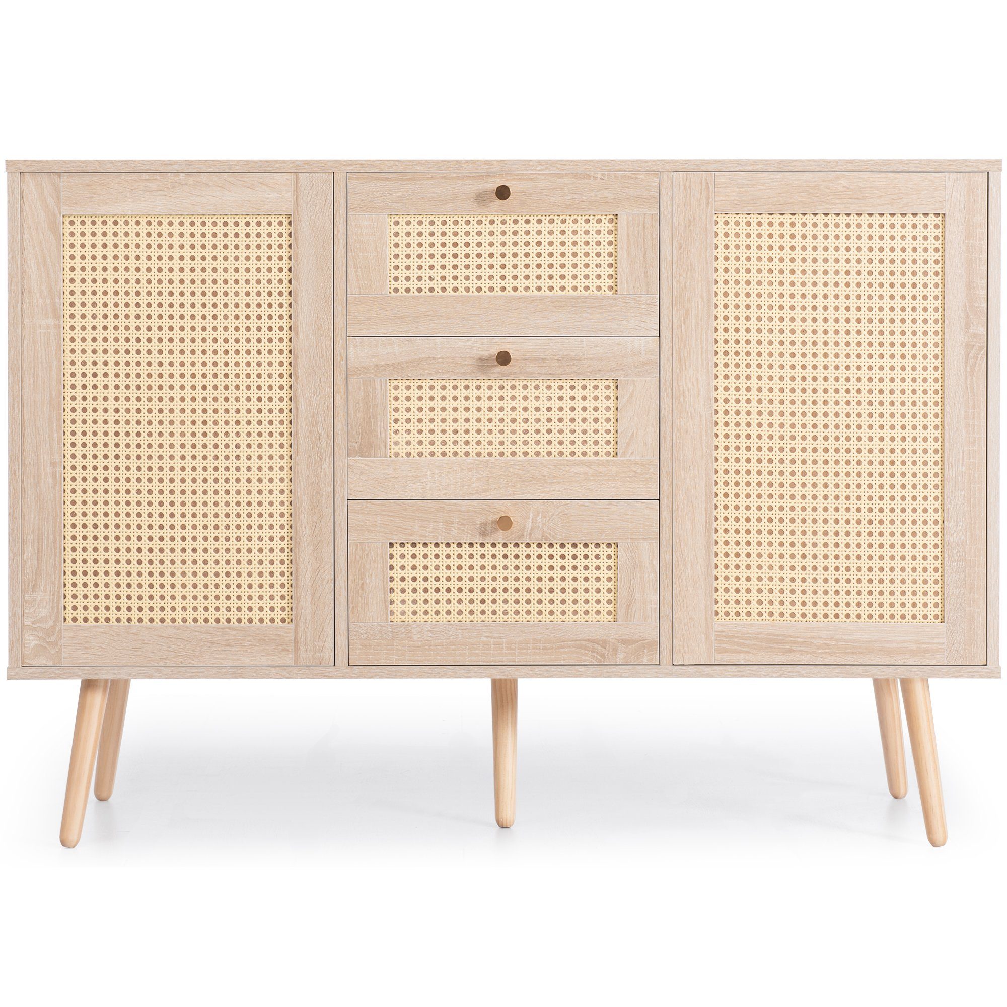 Kommode (Sideboard, 1 St), Schubladenschrank mit 3 Schubladen, 48.5 x 48.6 x 79.5 cm