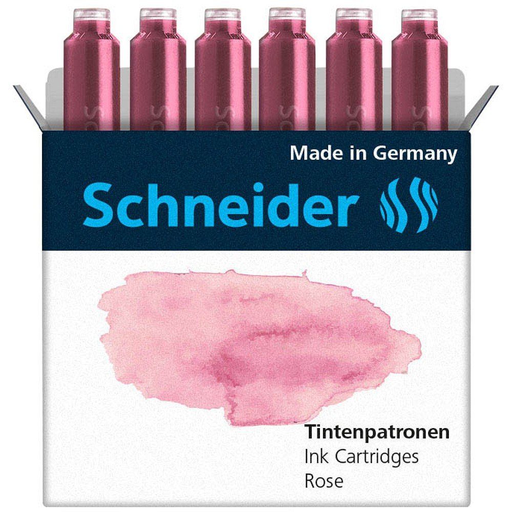 SCHNEIDER Schneider Pastell Tintenpatronen für Füller Rose 6 St. Tintenpatrone