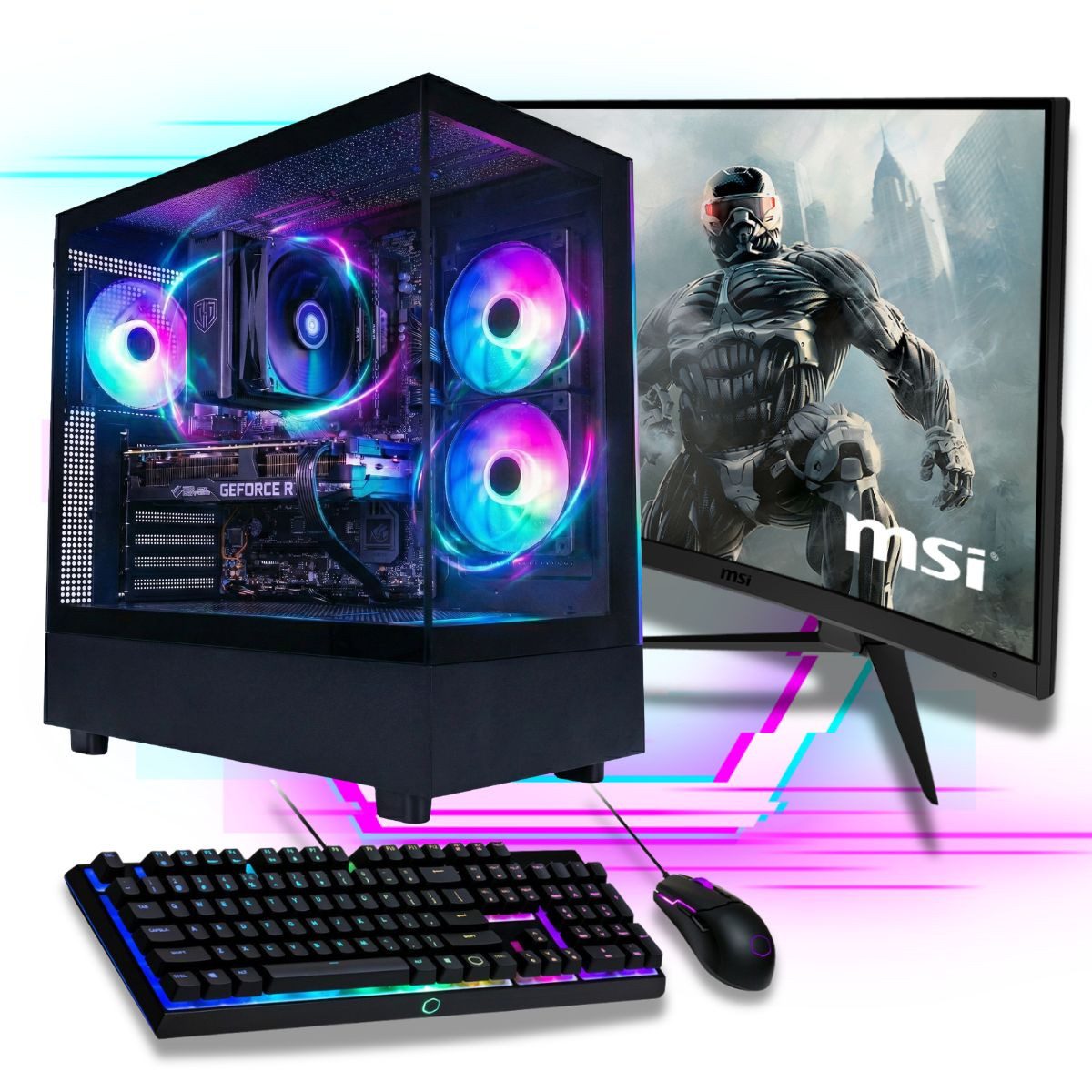Meinpc Intel Core i9 mit GeForce RTX 5060 Gaming-PC-Komplettsystem (27,00", Intel Core i9 12900K, RTX 5060 8GB, 32 GB RAM, 1000 GB SSD, Gaming, Gamer, RGB, 16 Kerne)