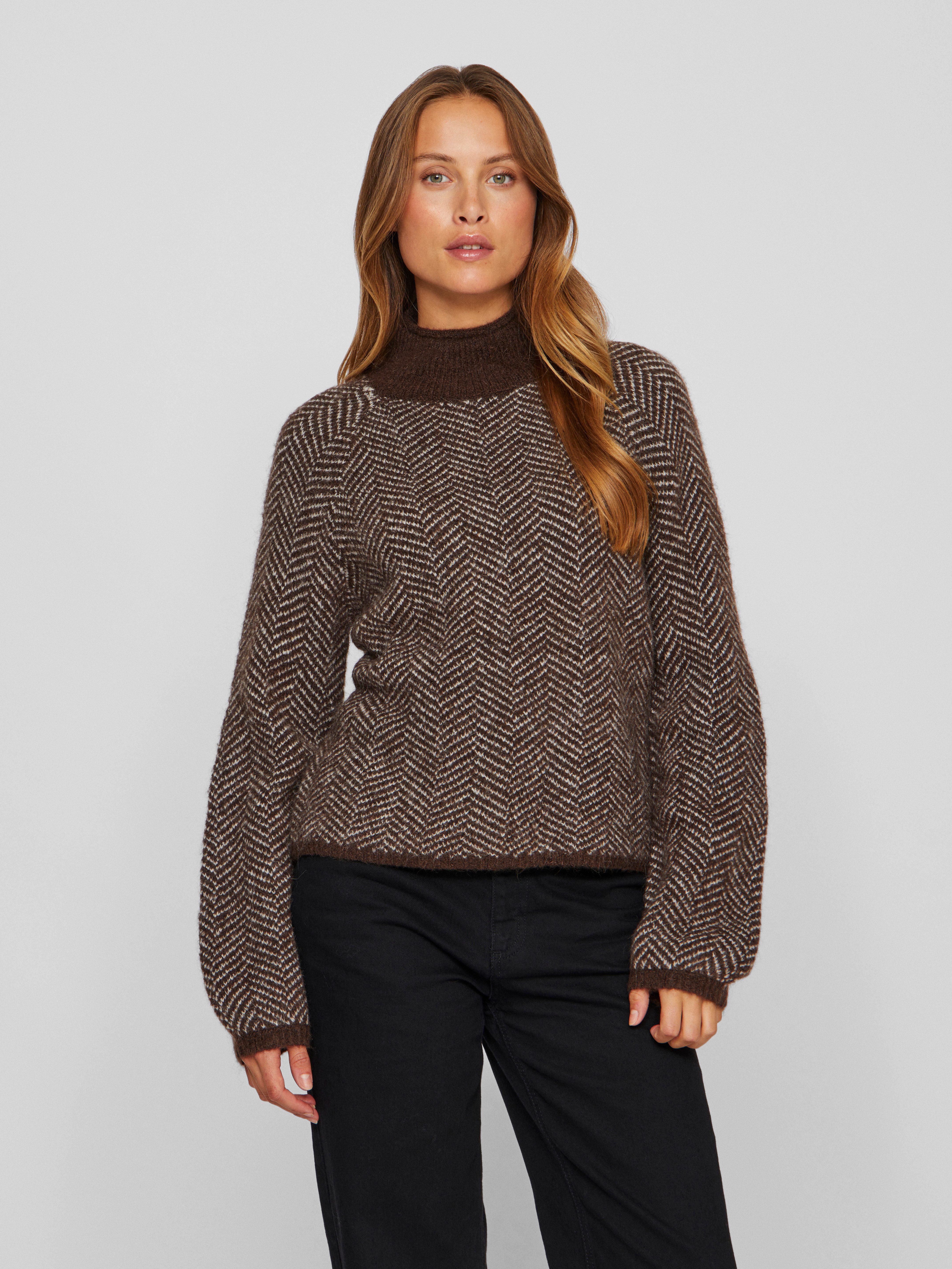 Stehkragenpullover VILORY HIGH NECK L/S KNIT TOP - NOOS