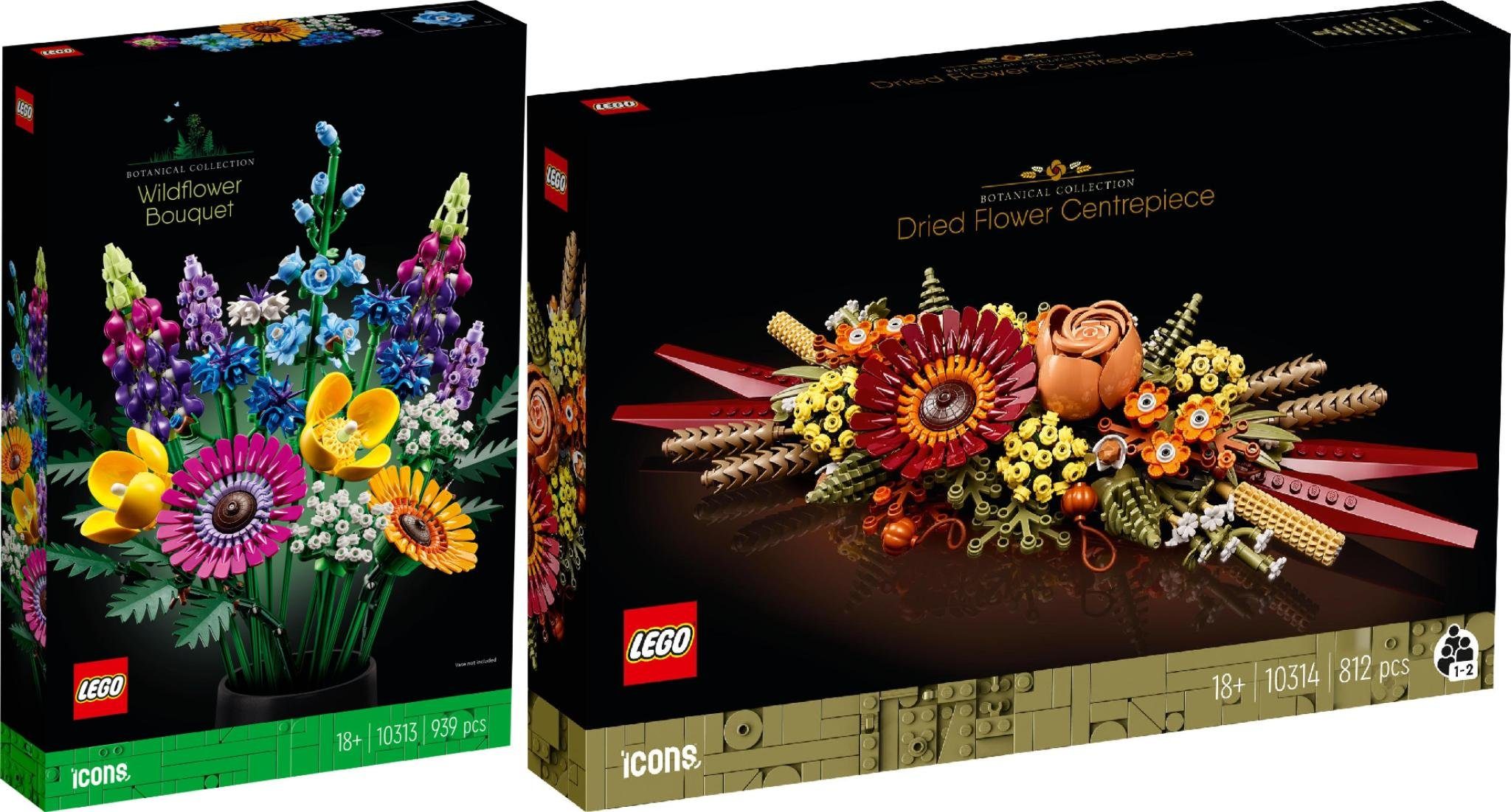 Set: LEGO® (10313); 2er Icons Wildblumenstrauß Bauset Konstruktions-Spielset