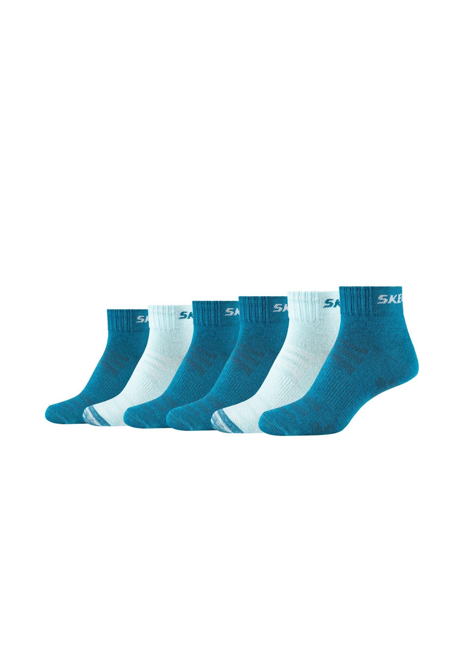 Skechers Kurzsocken Kurzsocken 6er Pack, Komfort-Bündchen praktischen 6er-Pack mit Socken im