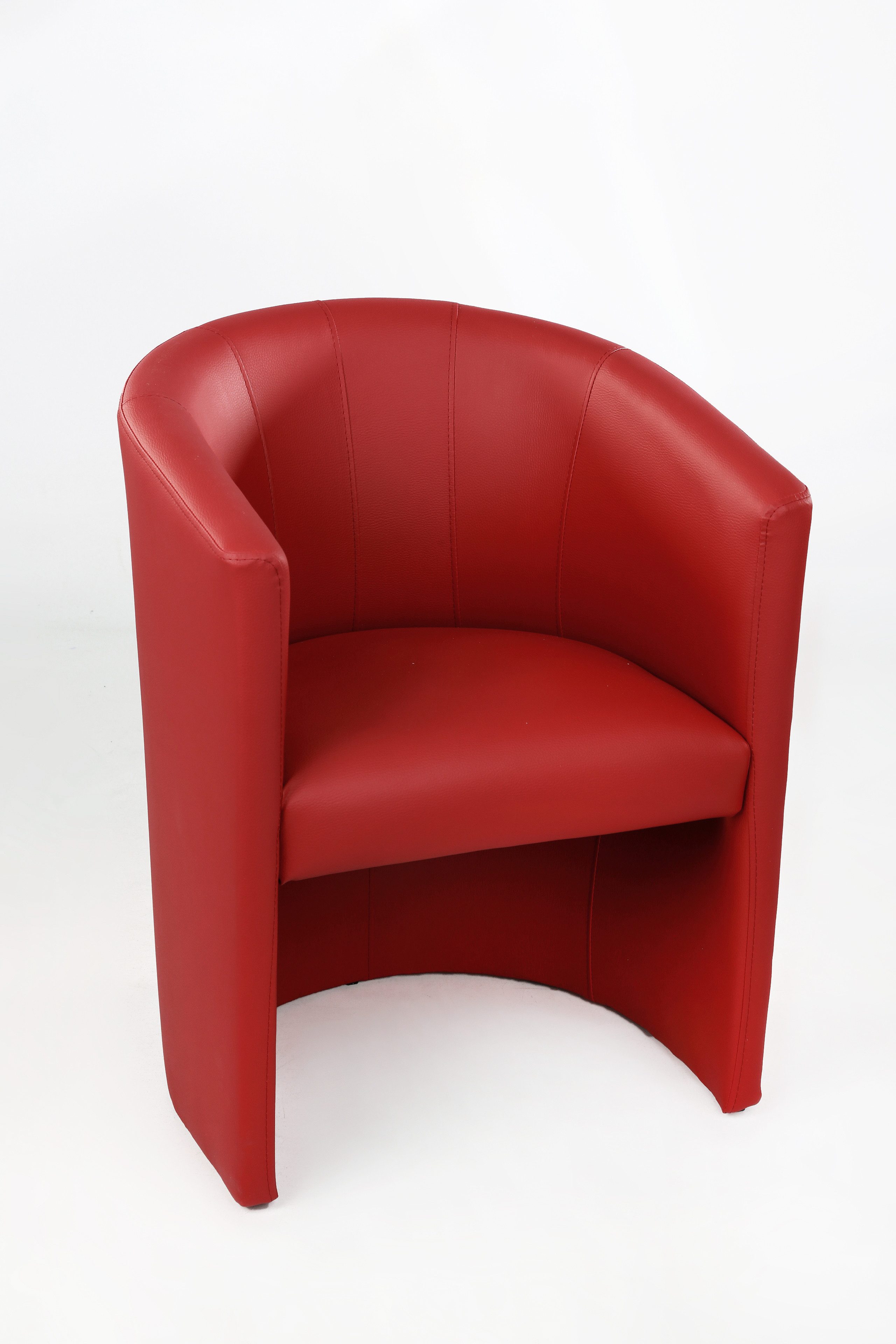 Kamil Cocktailsessel Design Sessel Clubsessel Loungesessel Club Möbel Farbe Rot Kunstleder (1 Set, 1-St., 1 Sessel), Lieferung kommt Aufgebaut