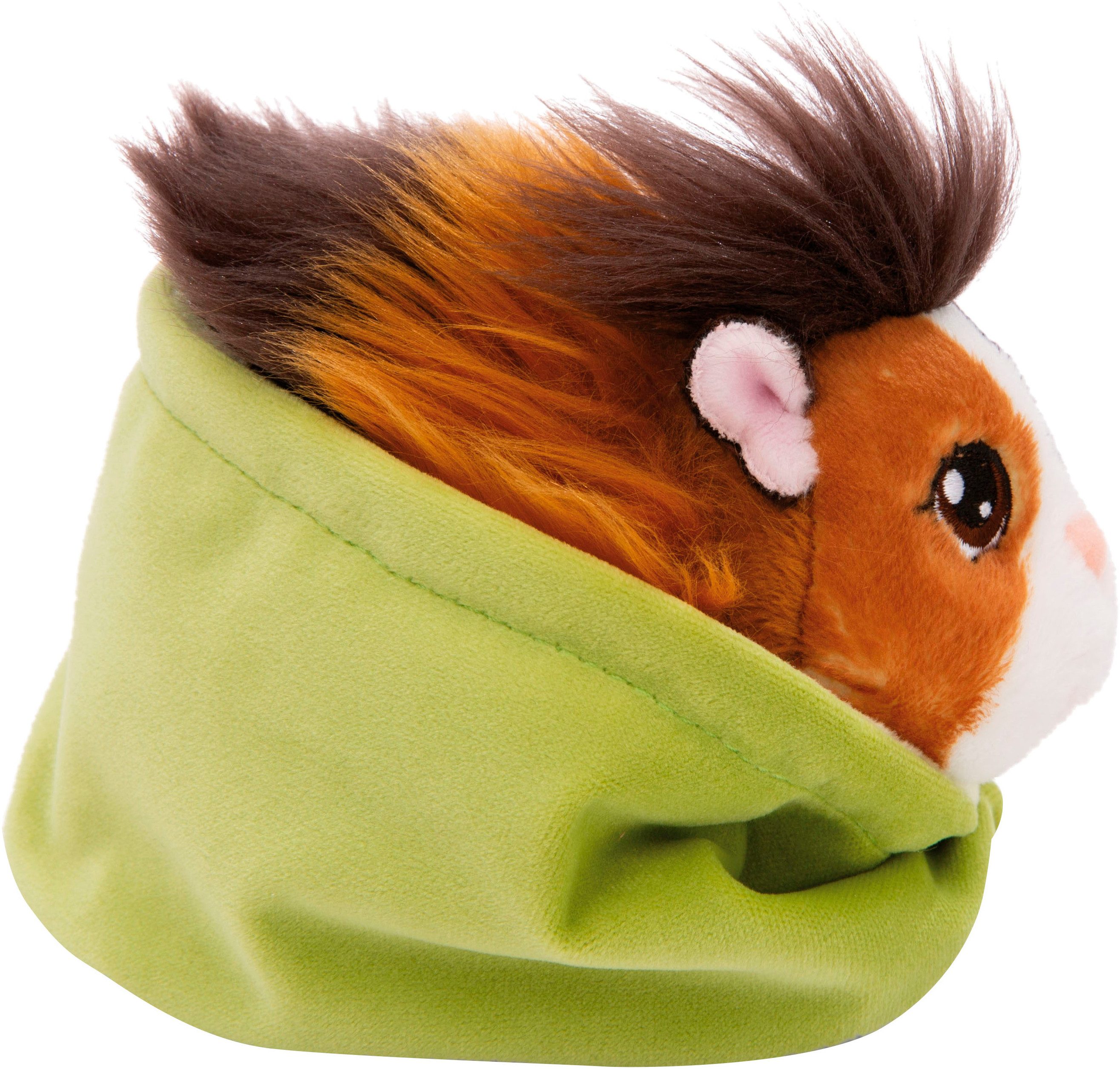 Nici Kuscheltier Little Paws, Meerschweinchen espresso-karamell im Körbchen, 12 cm