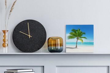 OneMillionCanvasses® Leinwandbild Palme - Strand - Meer - Sommer, (1 St), Leinwand Bilder für Wohnzimmer Schlafzimmer