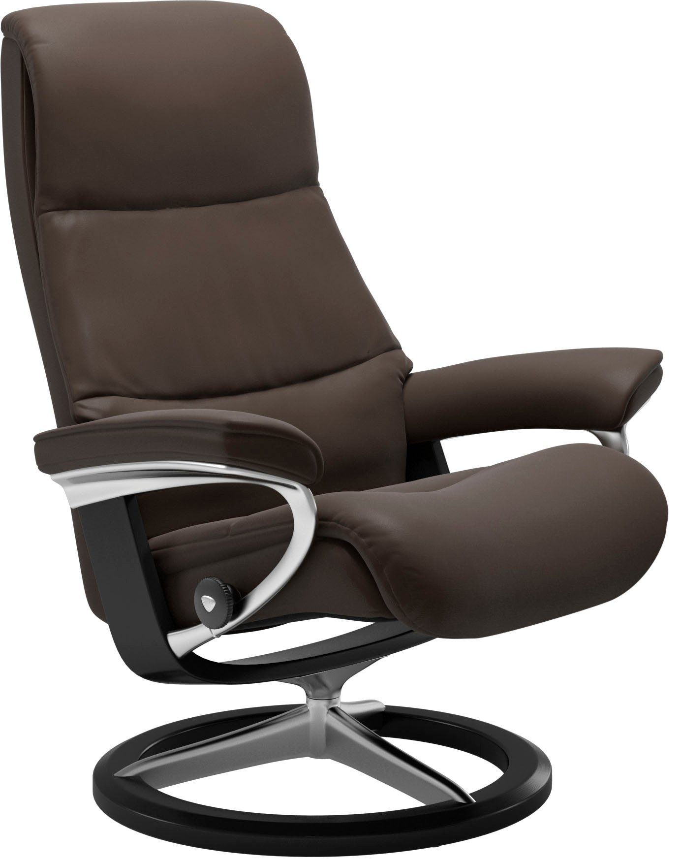 S,Gestell Relaxsessel Stressless® mit Schwarz Relaxsessel Größe Signature (Set, View Base, Hocker), mit