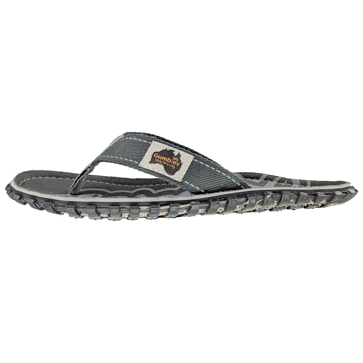 Gumbies Original in Cool Grey T-Strap-Zehentrenner aus recycelten Materialien hergestellt, stabile Gummisole – Bild 3 von 4