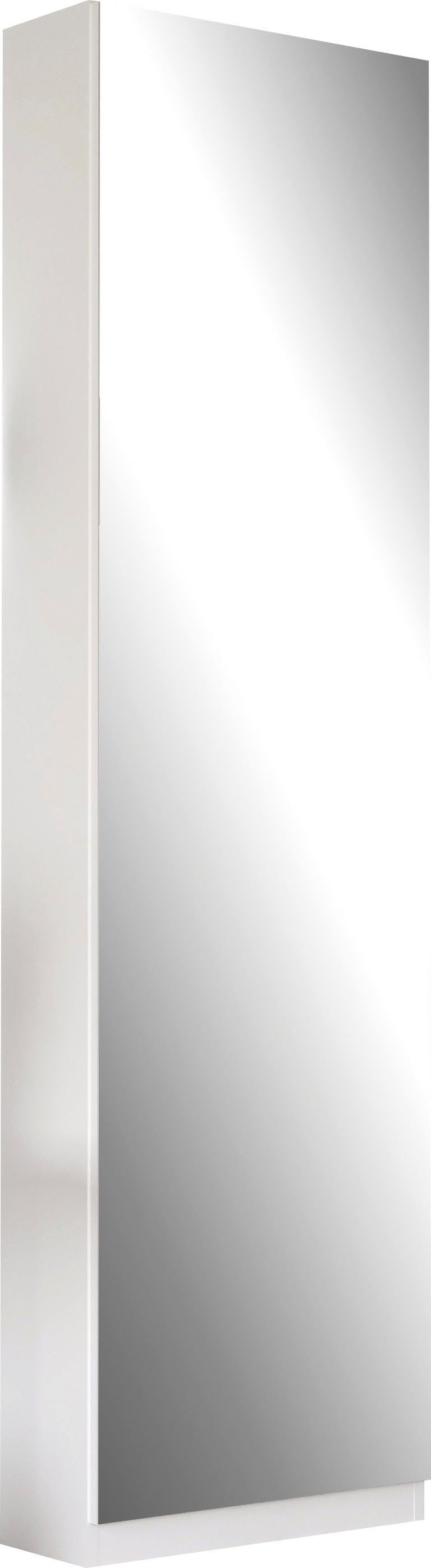FORTE Schuhschrank Calma Schuhschrank, Spiegeltüre, 12 Paar Schuhe, Türanschlag wählbar (B/H/T : 50/179,7/20 cm) Schuhschrank mit Spiegeltüre, 180cm hoch, 12 Pa – Bild 2 von 5