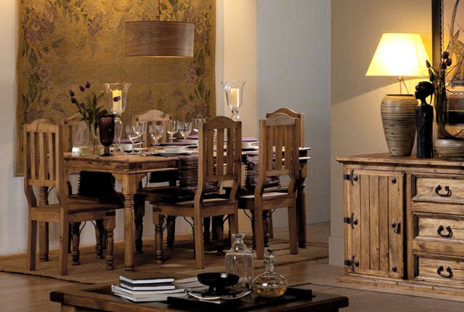 1a Direktimport Esstisch Mexico Möbel Esstisch 160x90 - Landhaus - Pinie - mexikanisch