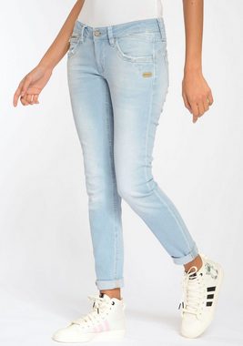 GANG Skinny-fit-Jeans 94NIKITA Coinpocket mit Zipper u. V-Förmigen Einsätzen an den Taschen