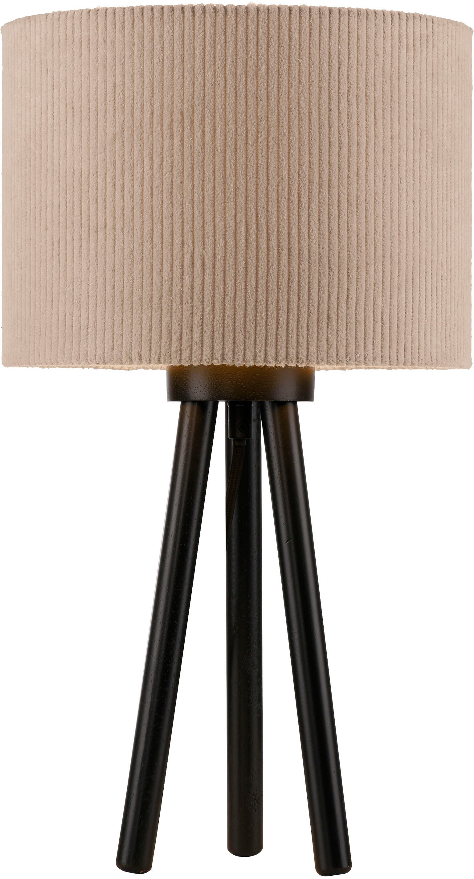 JUST LIGHT Tischleuchte GREEN DURO, Ein-/Ausschalter, Leuchtmittel wechselbar, Warmweiß, ExklusiveE27, Schalter, Schnurschalter