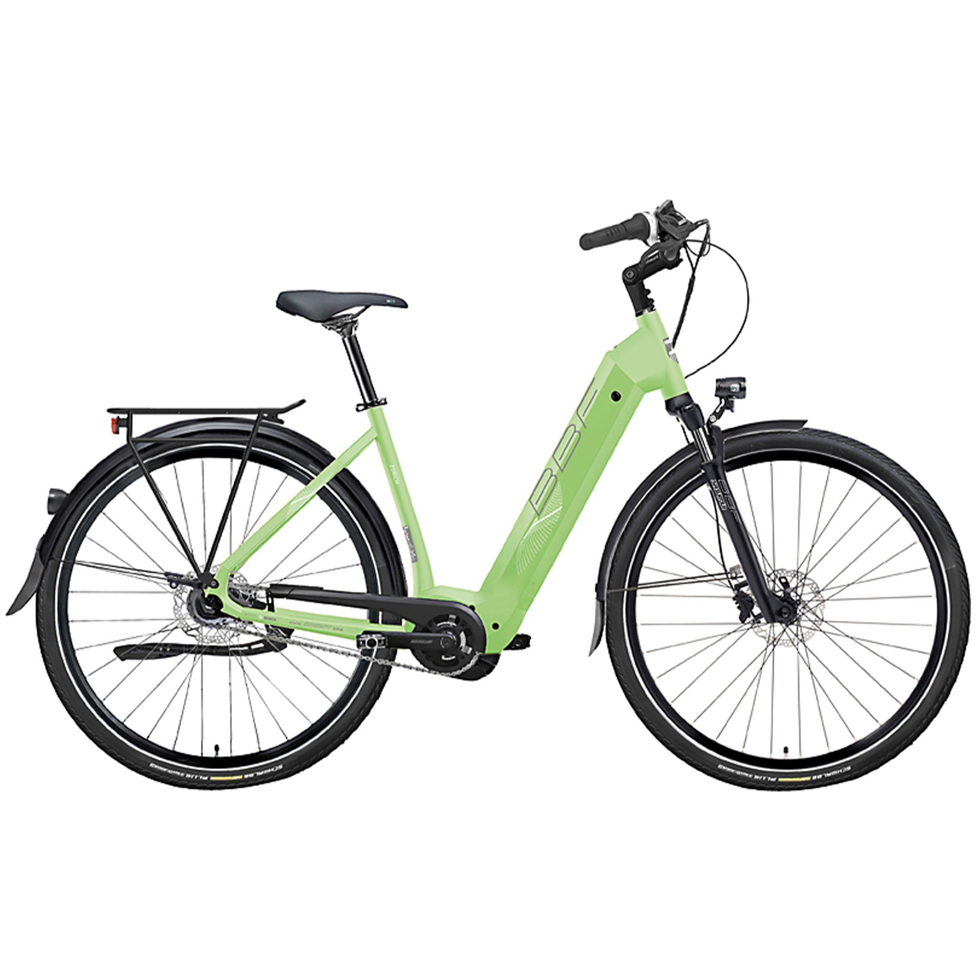 BBF Bikes E-Bike Zürich, 8 lime Shimano, Fahrrad Wh Bosch retro cm Mittelmotor, - Körpergrößen Gang E 195 Bike 160 Damen Pedelec Akku, für Nabenschaltung, 400