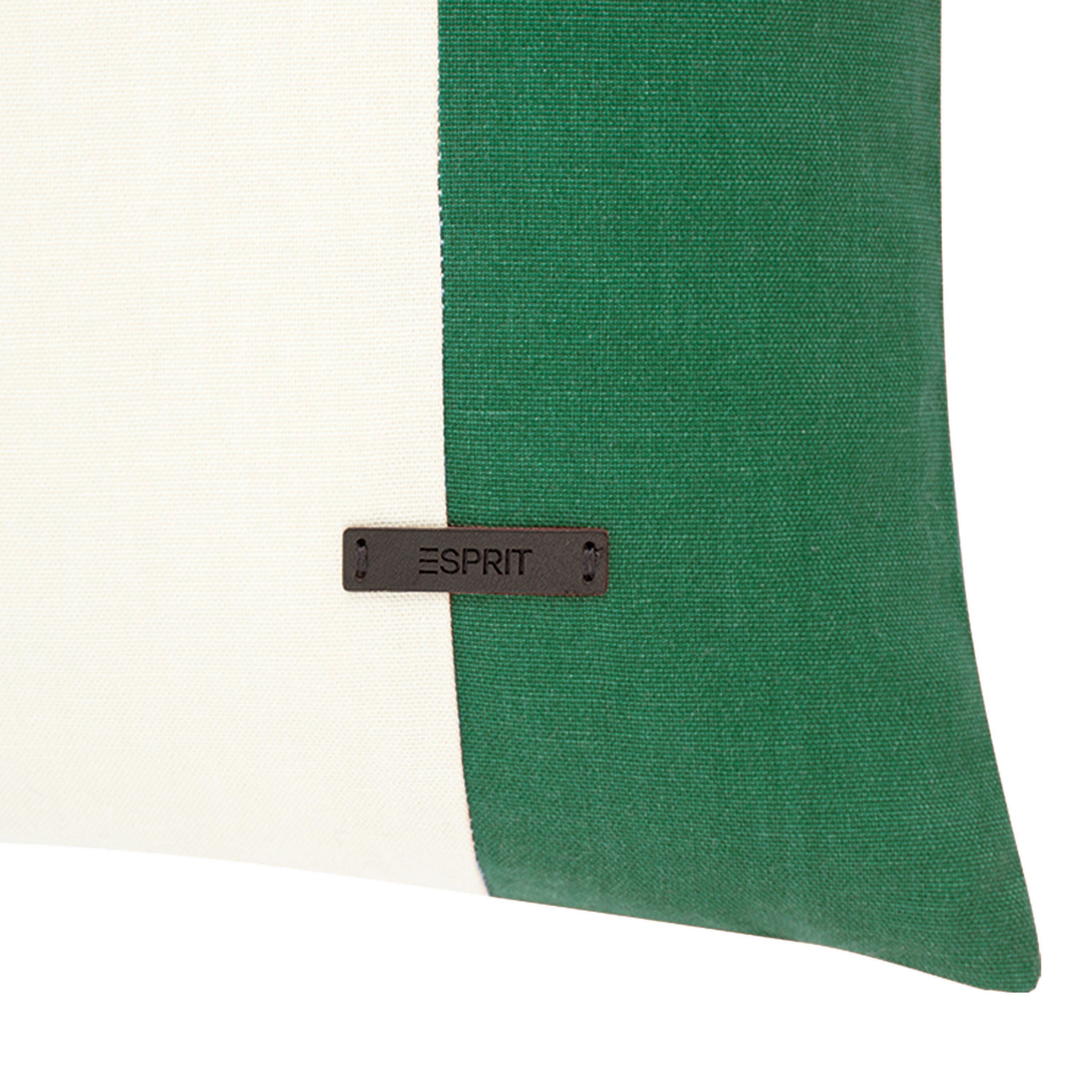 Esprit Dekokissen Neo Stripe, mit grün/green/dunkelgrün 1 ohne Streifen, Stück Kissenhülle Füllung