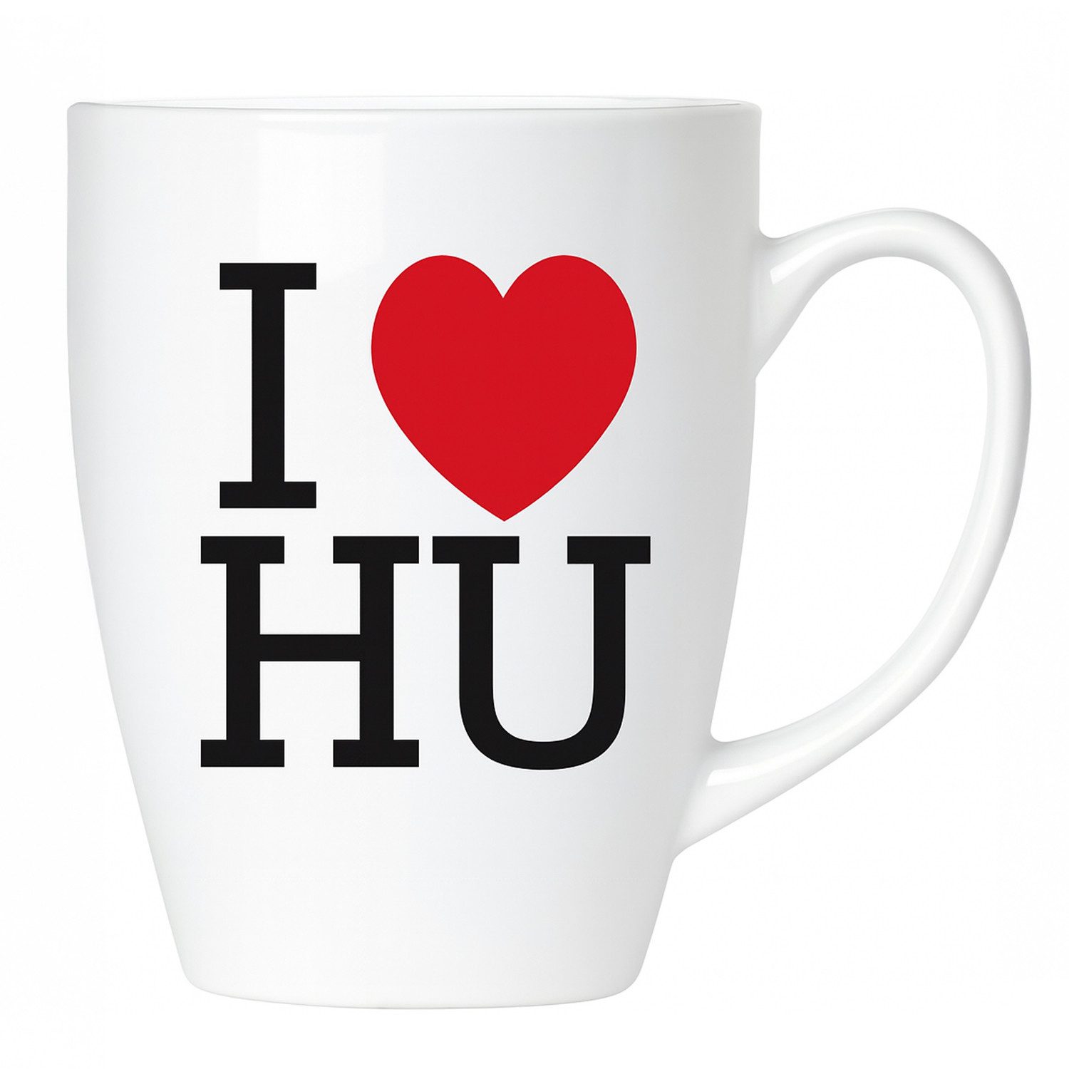 BRUBAKER Tasse I Love HU - Kaffeetasse Henstedt-Ulzburg, Hanau, Husum und Ungarn, Keramik, Kaffeebecher Lustig für Auto-Fans und TÜV Prüfer zur Hauptuntersuchung