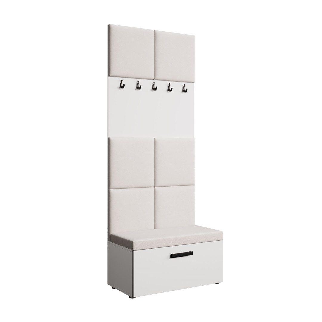Beautysofa Garderobenschrank MARGARET I mit gepolsterten günstig online kaufen