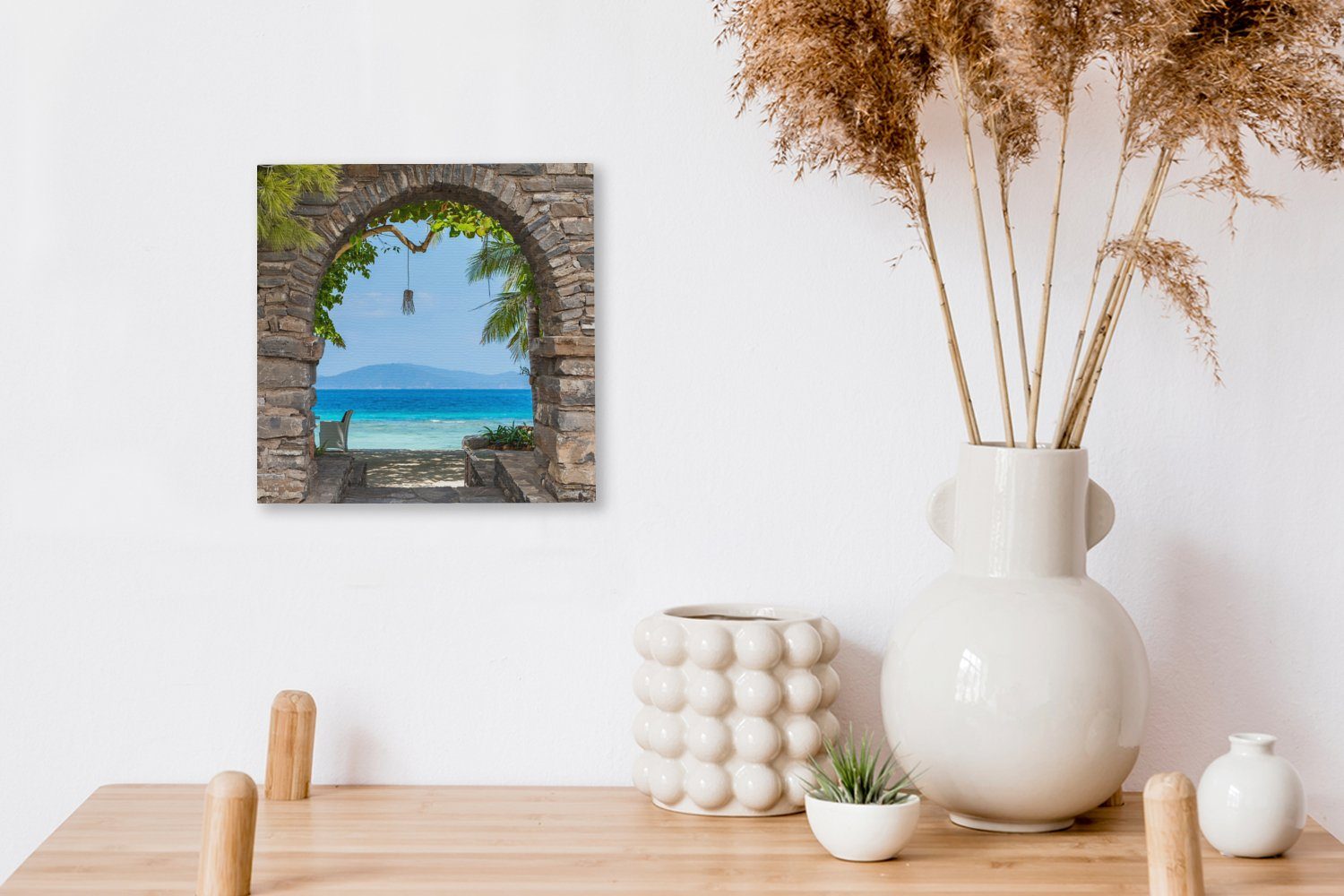 OneMillionCanvasses® Leinwandbild Sommer Meer - Aussicht, St), (1 Wohnzimmer Schlafzimmer - Leinwand Strand - für Tropisch - Bilder