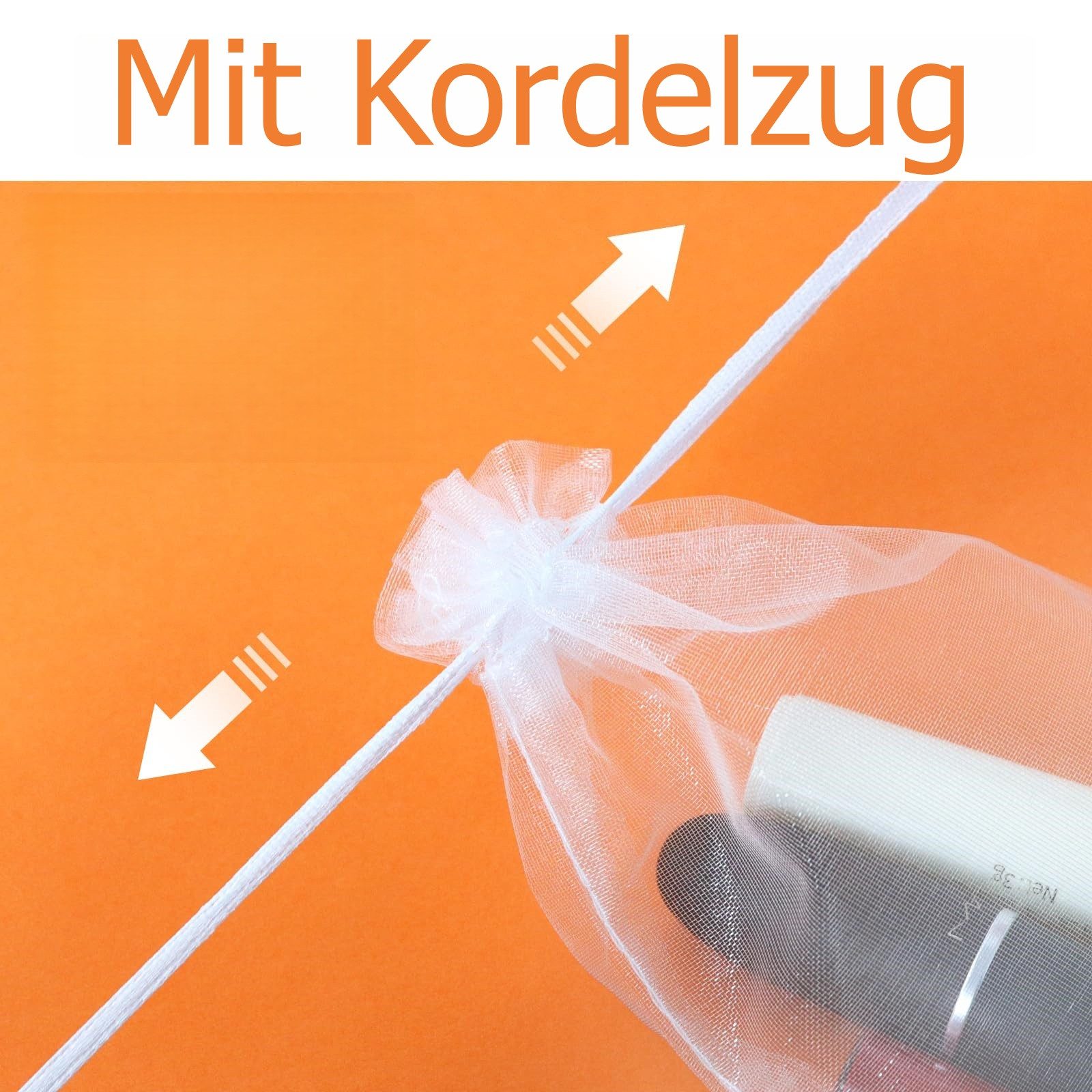 FOUORTUNATE-BEE Aufbewahrungstasche Organzabeutel 100 Stück 10x15 cm – Schmuck & Geschenkbeutel, Weiße Zugbeutel für Hochzeit, Lavendel & kleine Geschenke – Bild 3 von 5