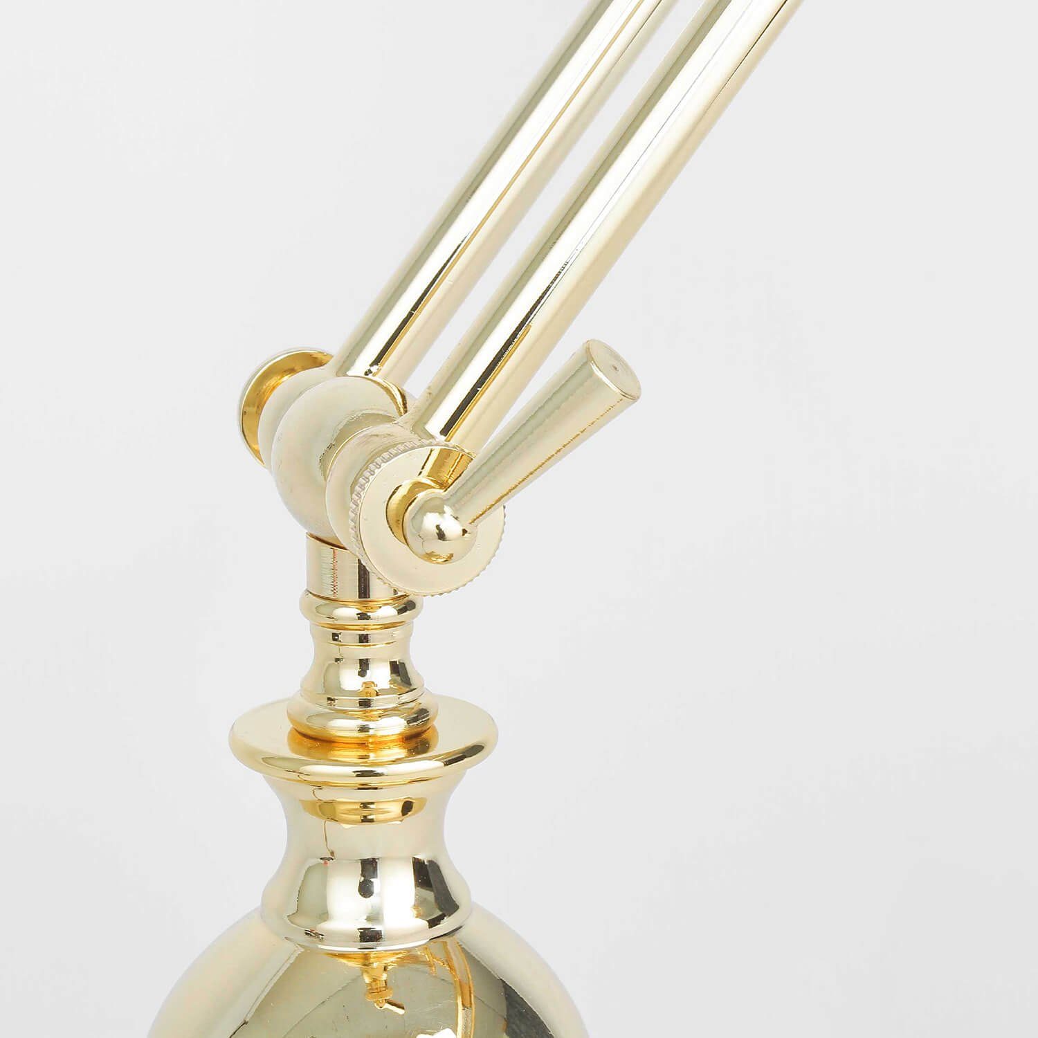 LAMPADE Echt-Messing ohne Handarbeit Licht-Erlebnisse Tischlampe flexibel Gold Leuchtmittel, 24K Schreibtisch E14 SCRIVANIA, Schreibtischlampe