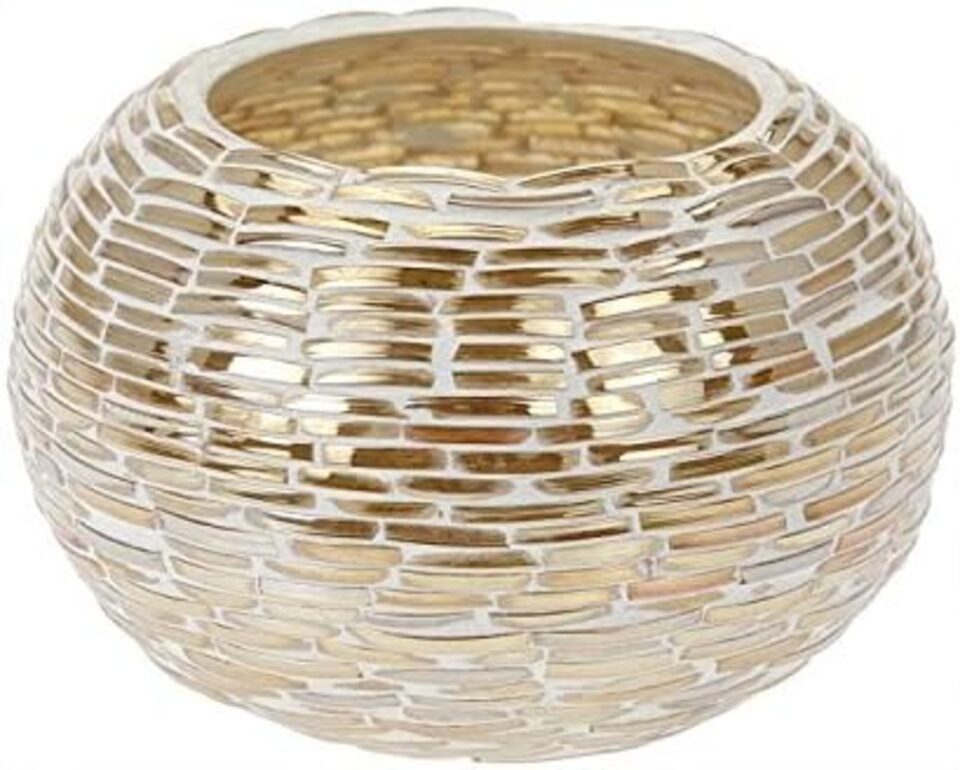 EK Germany Teelichthalter Teelichthalter goldweiß 13H8 (1 St)