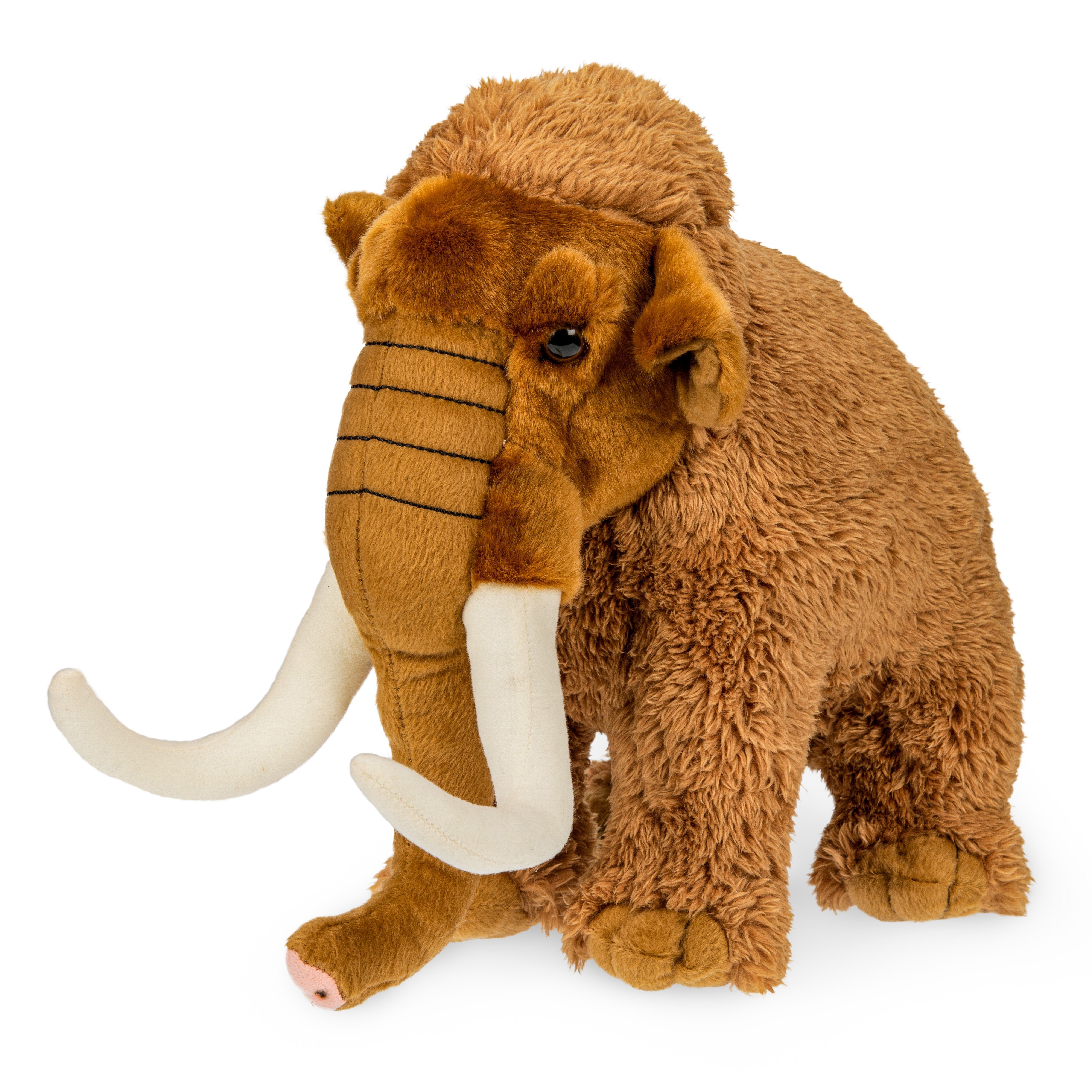 Uni-Toys Kuscheltier Mammut, groß - 29 cm (Höhe) - Plüsch-Elefant - Plüschtier, zu 100 % recyceltes Füllmaterial