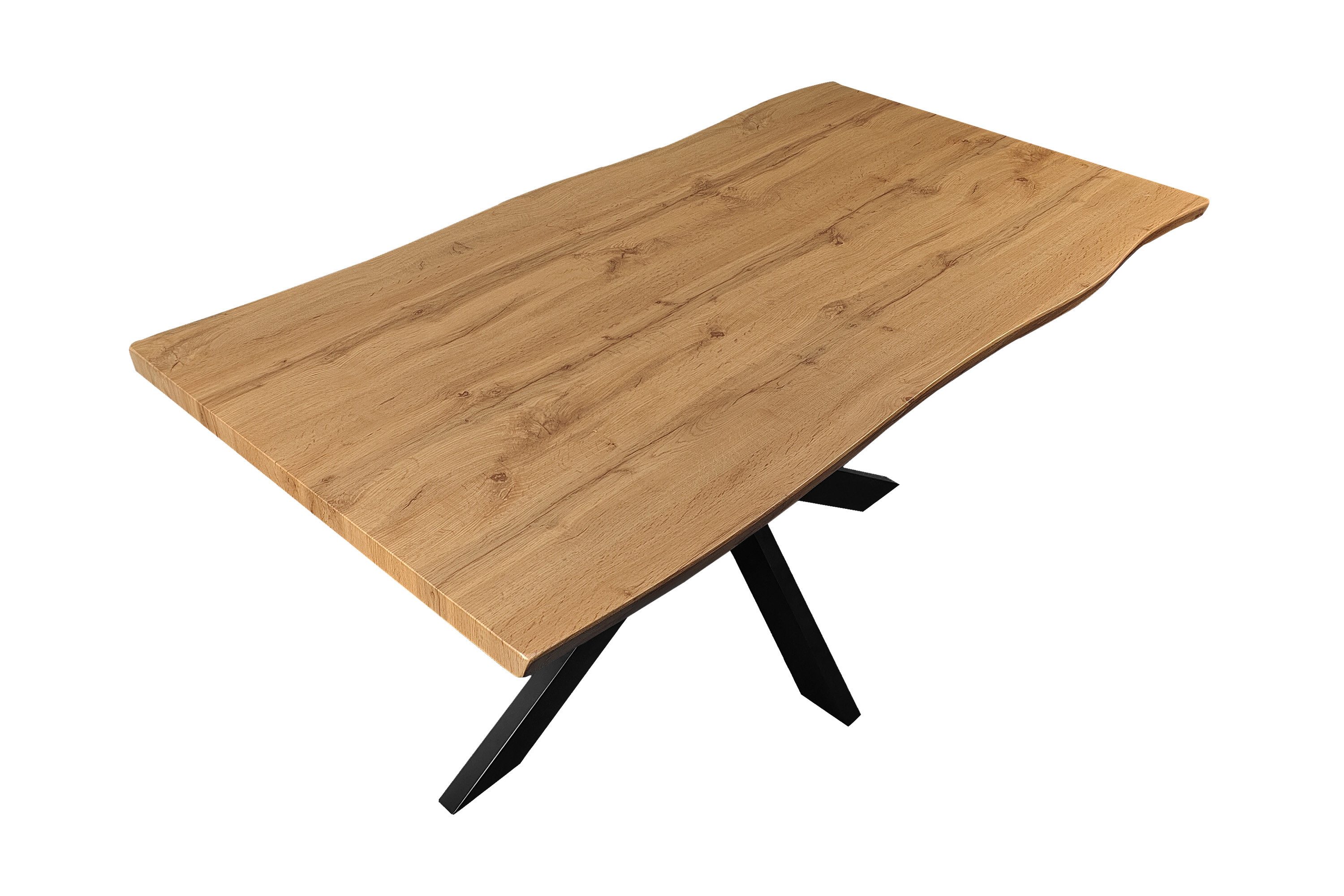 Loreno® Esstisch Josy, Nussbaumholz, Baumkante, MDF-Platte, günstig online kaufen